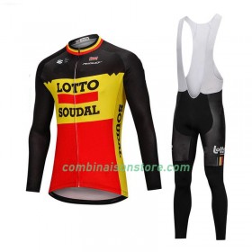 Combinaison Cycliste M/L + Collant à Bretelles 2018 Lotto-Soudal N002